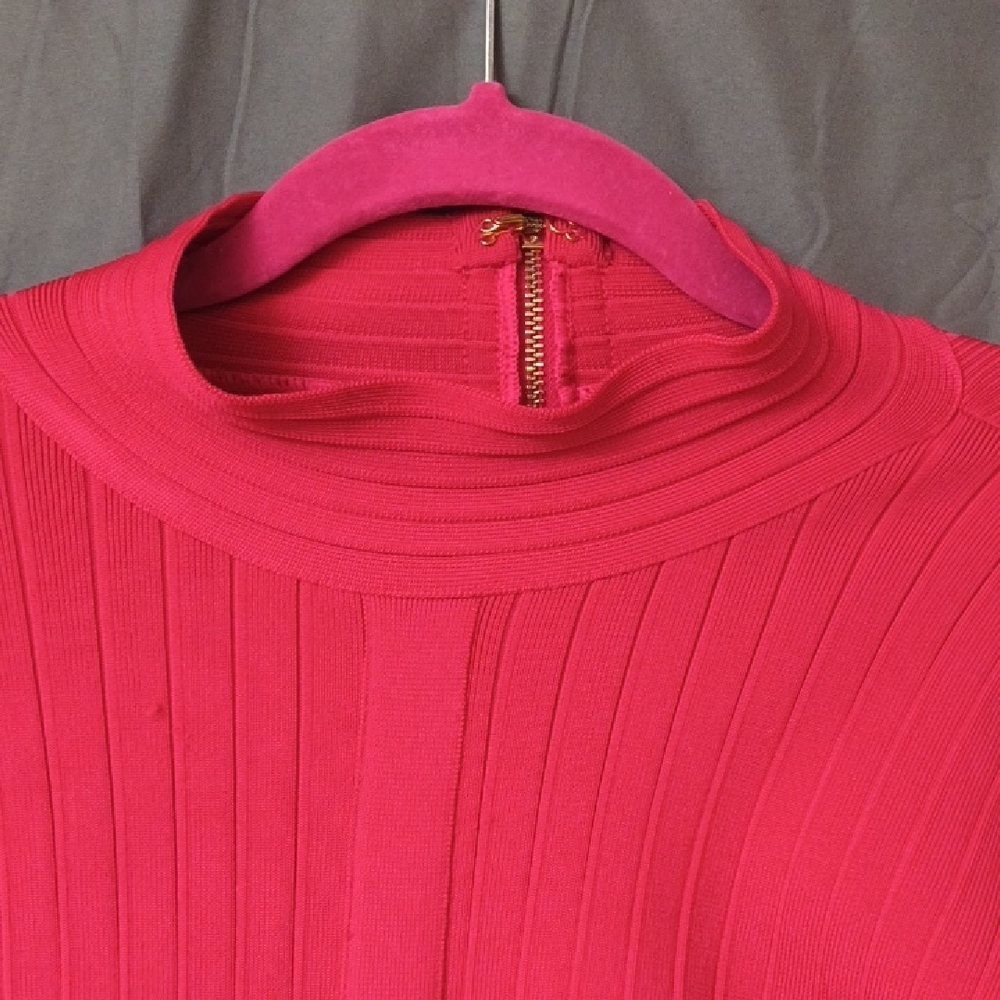 VENUS Vibrant Pink Long Sleeve Dress - Picture 5 of 16